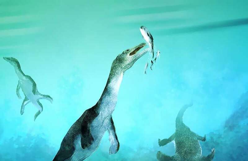 The enormous finned reptile is the oldest of its kind