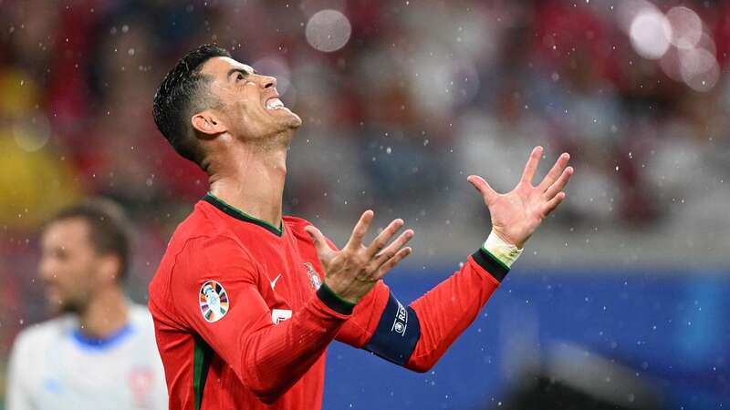 Cristiano Ronaldo celebrates after Portugal