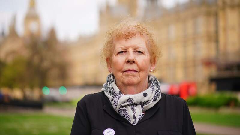 Waspi chair Angela Madden outside Parliament (Image: PA Wire/PA Images)