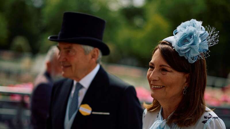 Carole and Michael Middleton at Royal Ascot today (Image: AFP via Getty Images)