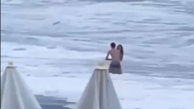 Couple shared final kiss before girlfriend washed out to sea and presumed dead