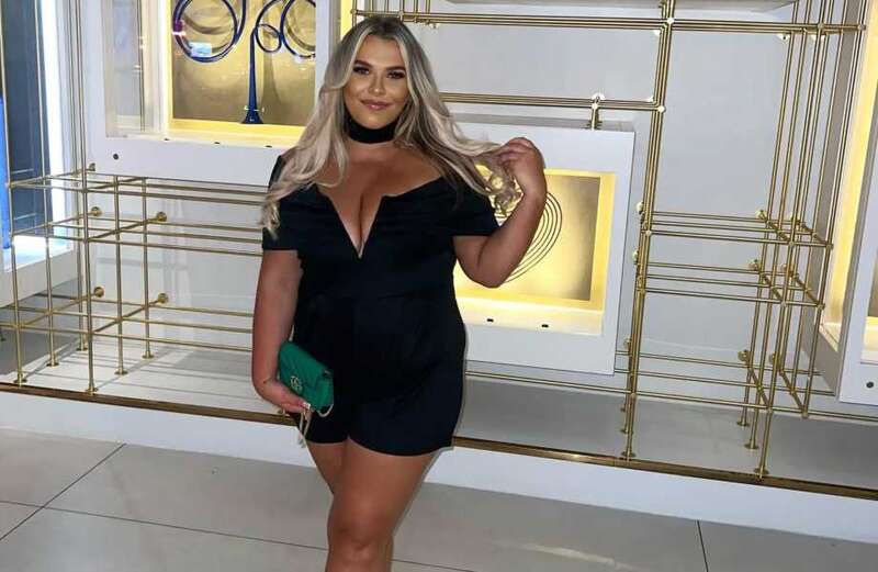 Towie's Saffron flashes her bare bum as she gets bizarre beauty treatment