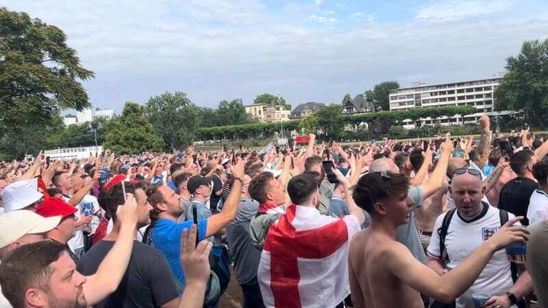 Inside Frankfurt fan park for pints, kids