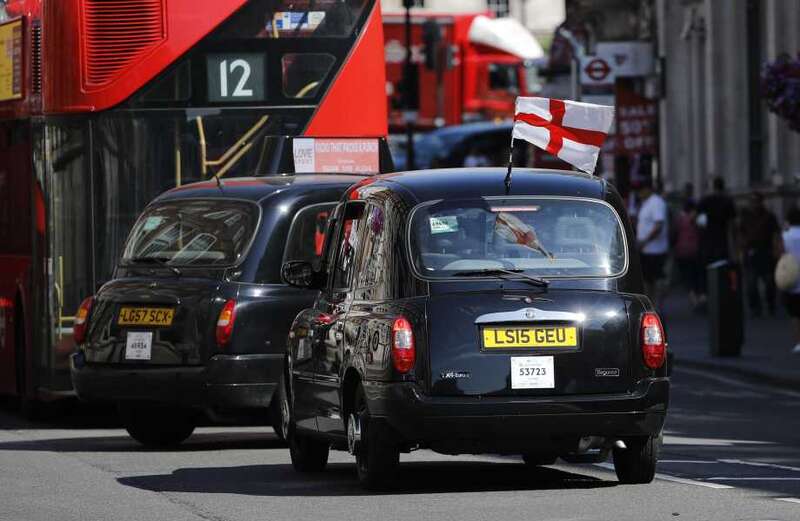 Cabbies across the rest of the nation are not affected with many flying the flag to show support for the Three Lions’ campaign in Germany