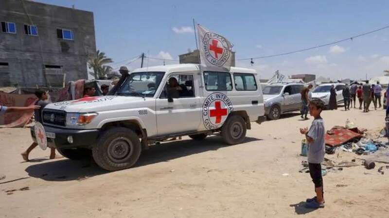 An airstrike damaged the structure of the Red Cross office in Gaza (Image: AFP)