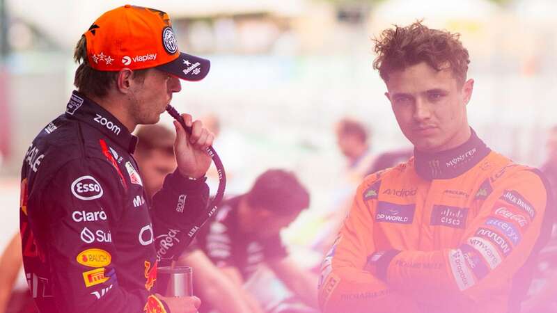 Lando Norris and Max Verstappen speak after qualifying in Barcelona (Image: Getty Images)