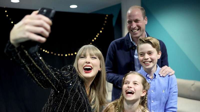 Taylor posed for a fun selfie with William, George and Charlotte (Image: Instagram)