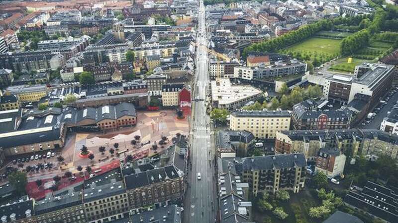 a drone image of the notorious nrrebro district (Image: (Image: Getty Images))