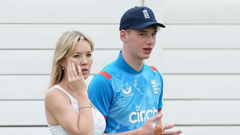 Rachael Flintoff drops off her son Rocky for his first game as an England cricketer (Image: PA)