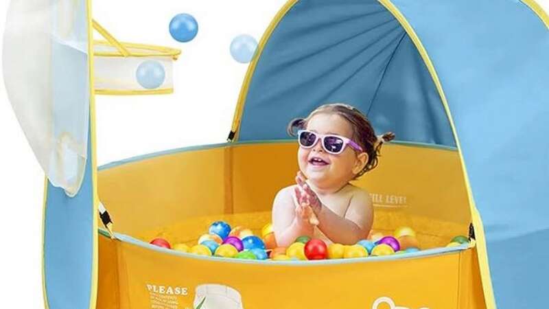 As temperatures reach the late 20s today and across the rest of the week in the UK, keep the kids cool and entertained with this paddling pool ball pit (Image: Amazon)