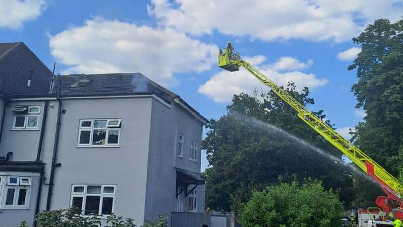 The fire produced smoke in the local area and residents were advised to keep their windows shut despite the heatwave