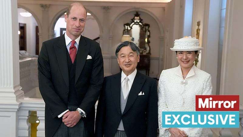 William played a key role as he welcomed Emperor Naruhito and his wife Empress Masako (Image: POOL/AFP via Getty Images)