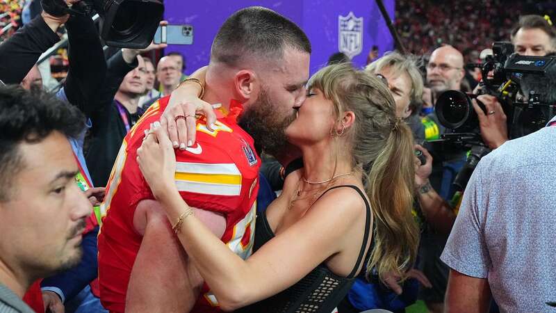 Travis Kelce appeared on stage with Taylor Swift during one of her London shows (Image: Getty Images)