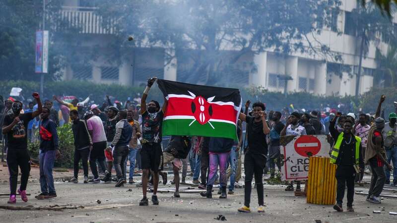 Protesters outside the parliament in Nairobi, Kenya (Image: Anadolu via Getty Images)