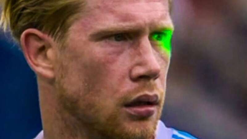 Lasers were shone in De Bruyne