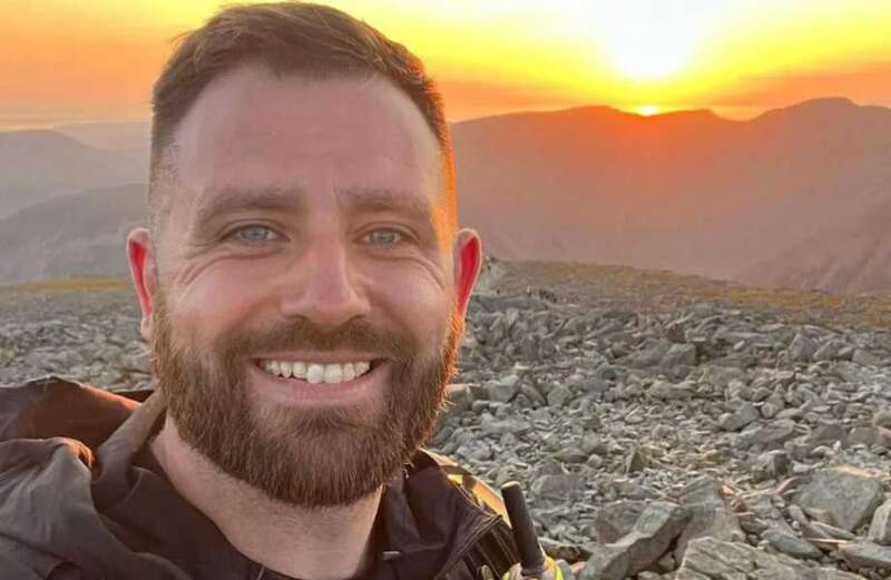 Experience hiker was seen sliding down mountain on his back after slipping on narrow ridge