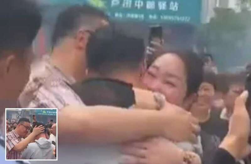 Watch the moment a family reunite with their 