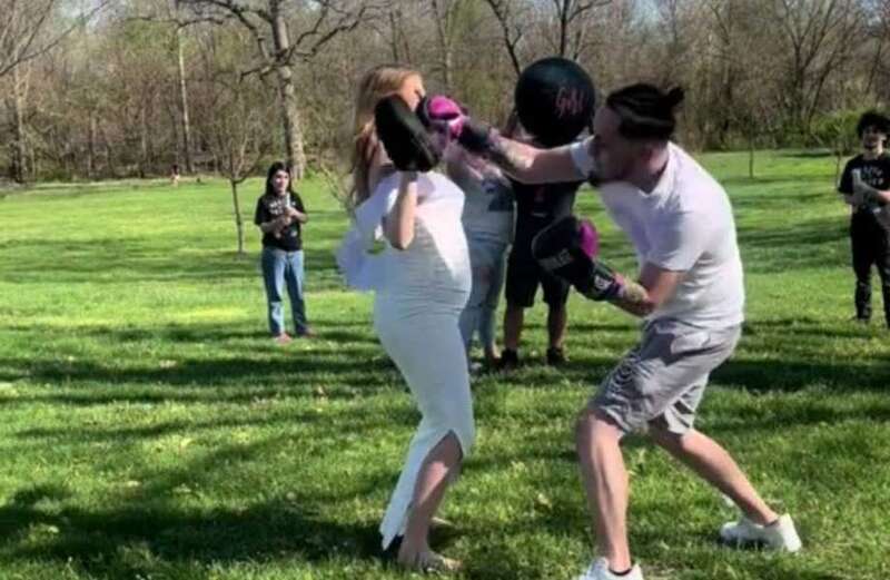 Watch the video to see how the couple announced their baby