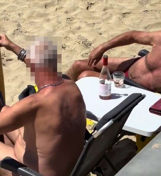 Watch above as cops move in on the Brit beach boozers