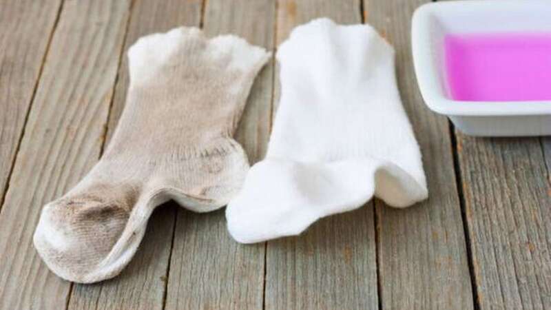 Say goodbye to grey socks using a safe homemade solution (Image: Getty)