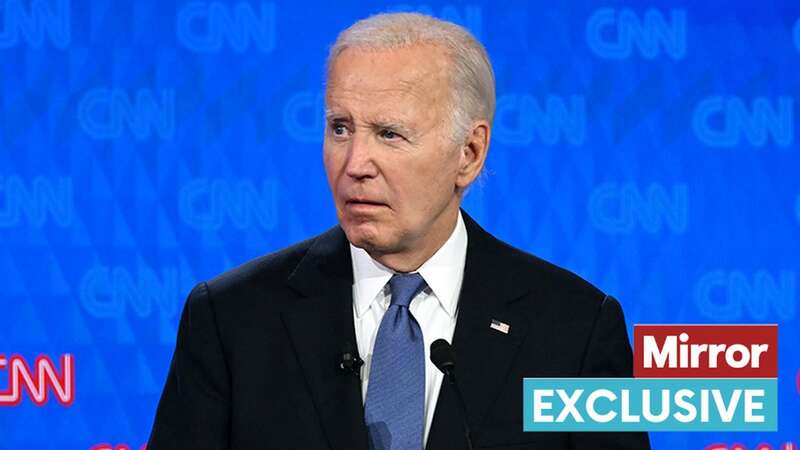 At times throughout the debate Biden appeared to falter (Image: AFP via Getty Images)