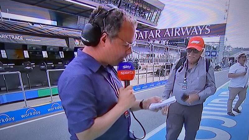 Ted Kravitz was approached by a fan during the live broadcast (Image: Sky Sports)