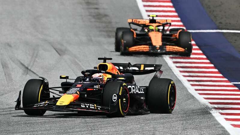 Max Verstappen and Lando Norris both lost out as an on track battle got ugly (Image: AFP via Getty Images)