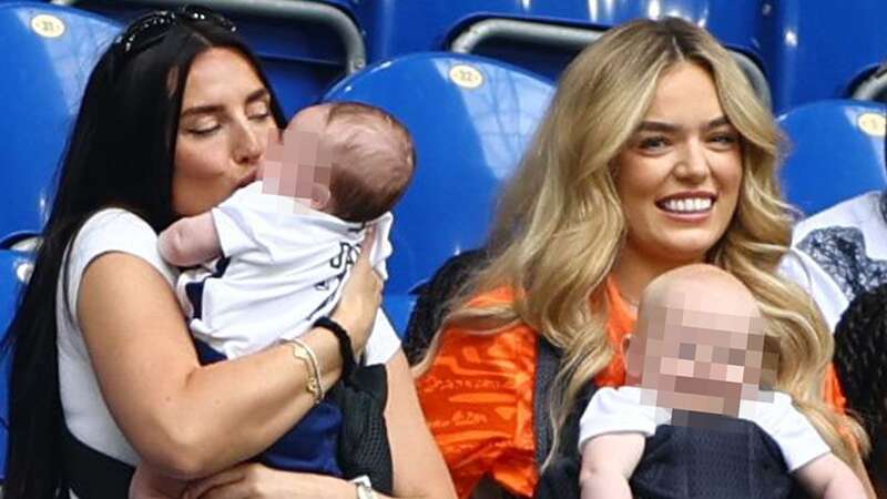 Annie Kilner was pictured beaming with happiness as she basked in the support of her fellow WAGS ahead of England