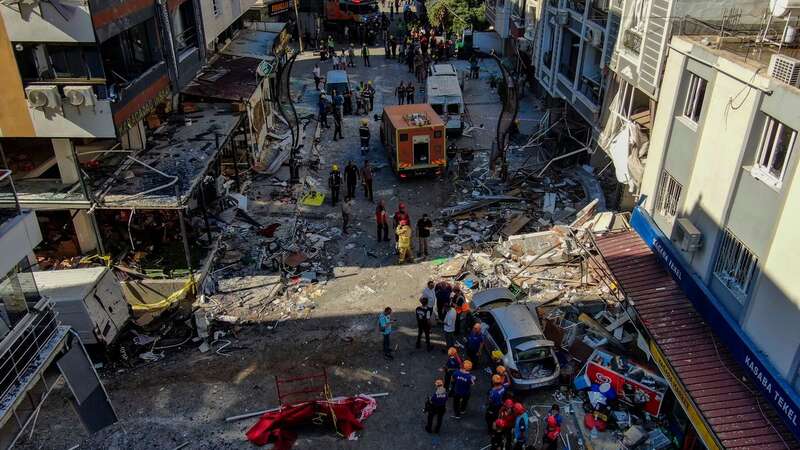 A restaurant explosion in Turkey has left five dead and injured dozens more (Image: IHA)