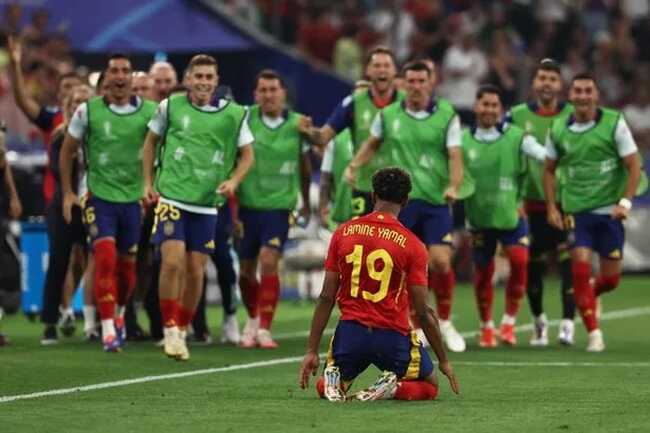 Lamine Yamal was the hero for Spain in their semi-final victory ( Image: FRANCK FIFE/AFP via Getty Images)