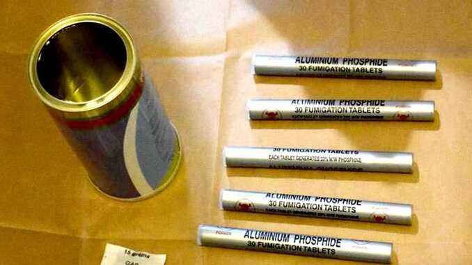 Akter brought tubes of Aluminium Phosphide fumigation tablets to the UK. Pic: CPS/PA