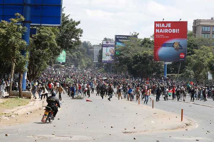 Kenyan anti-government protests in Nairobi have been ongoing for six weeks. (Photo: OCCRP)