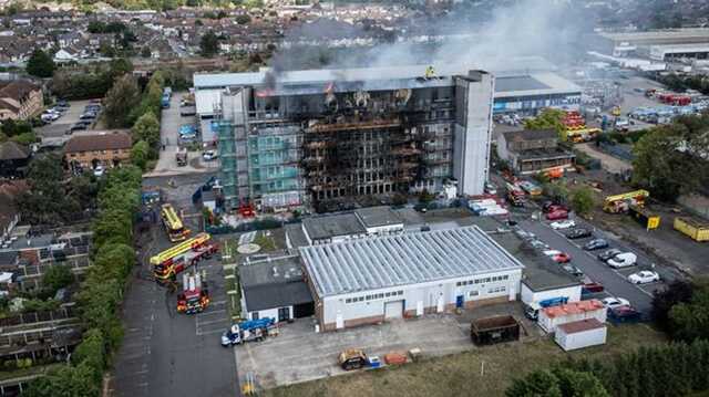 Dagenham fire: residents flee tower block inferno with ’Grenfell-style’ cladding