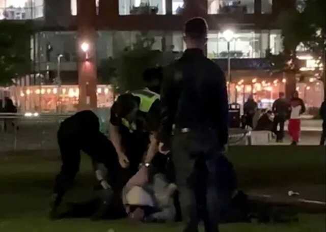 Manchester Police filmed ‘punching’ man as he was pinned down