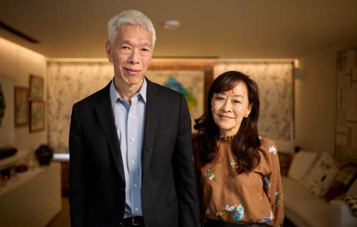 Lee Hsien Yang with his wife, Lee Suet Fern. Photograph: David Levene/The Guardian