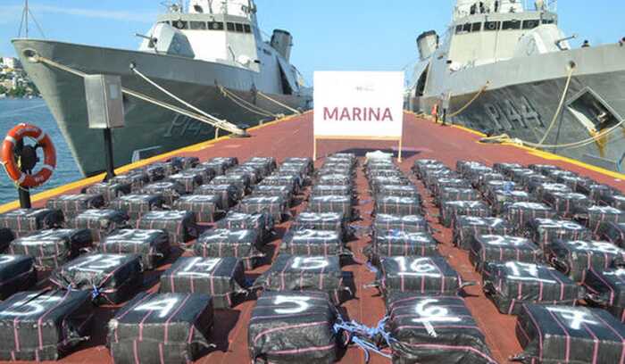 The Mexican Navy said Tuesday it has seized 3.6 tons of cocaine aboard a boat off the Pacific coast. Mexican Navy