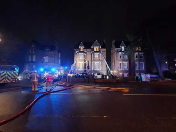 Firefighters rescue seven people from burning flat in Upper Norwood, south London