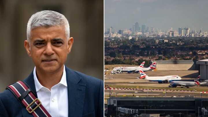 Sadiq Khan vows to block Heathrow’s third runway amid Labour rift