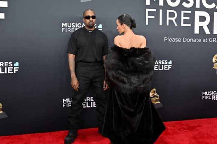 Kanye West defends wife’s controversial Grammy look, posts offensive rants on social media