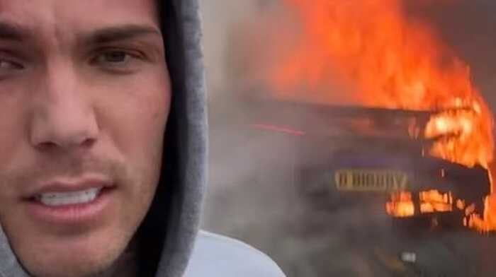 Love Island’s Danny Bibby escapes unharmed as McLaren 720S bursts into flames