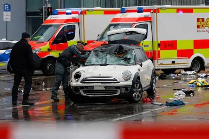 Car plows into union rally in Munich, injuring at least 20 people