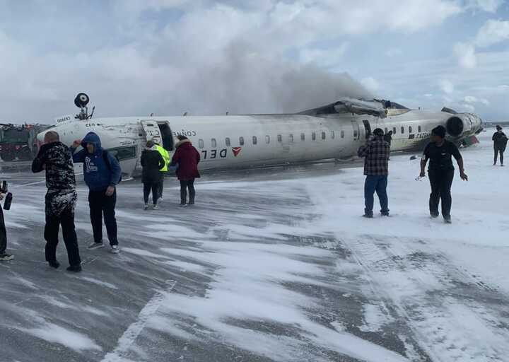 Several people injured in Delta Airlines plane crash at Toronto Pearson