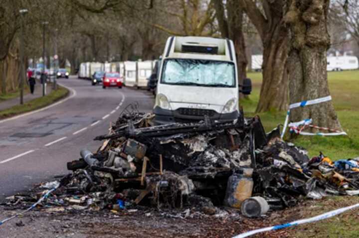 Bristol ‘caravan city’ on edge after suspected arson attack sparks tensions