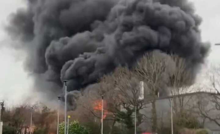 Explosions and toxic smoke: Massive fire engulfs Manchester warehouse