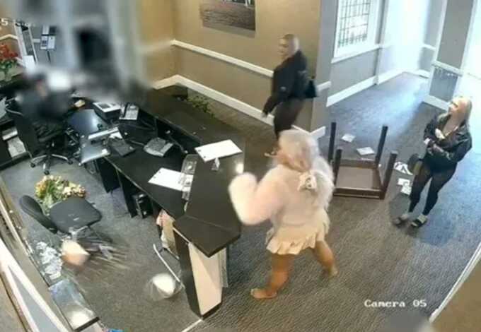 Three intoxicated women vandalise the lobby of a Bournemouth hotel as the receptionist escapes and secures herself in a back room