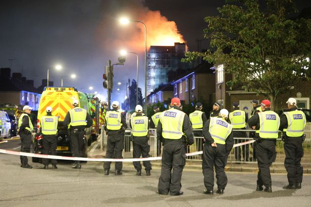 A major incident has been declared after a massive fire engulfed a cladded building in Dagenham, East London